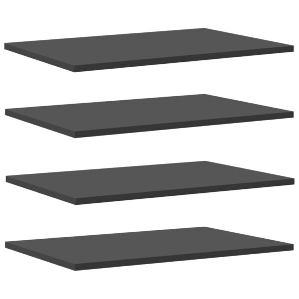 vidaXL Bookshelf Boards 4 pcs Gray 23.6"x15.7"x0.6" Engineered Wood - Image 2