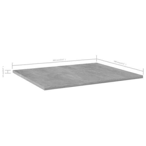 vidaXL Bookshelf Boards 8 pcs Concrete Gray 23.6"x19.7"x0.6" Engineered Wood - Image 5