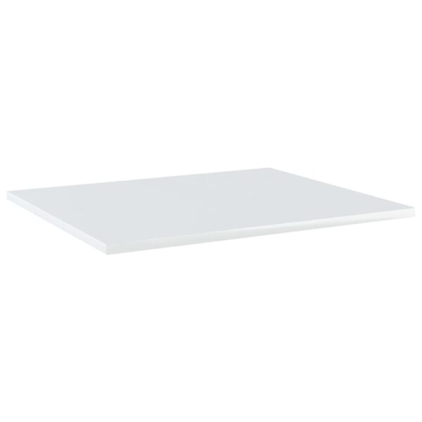 vidaXL Bookshelf Boards 8 pcs High Gloss White 23.6"x19.7"x0.6" Engineered Wood - Image 2