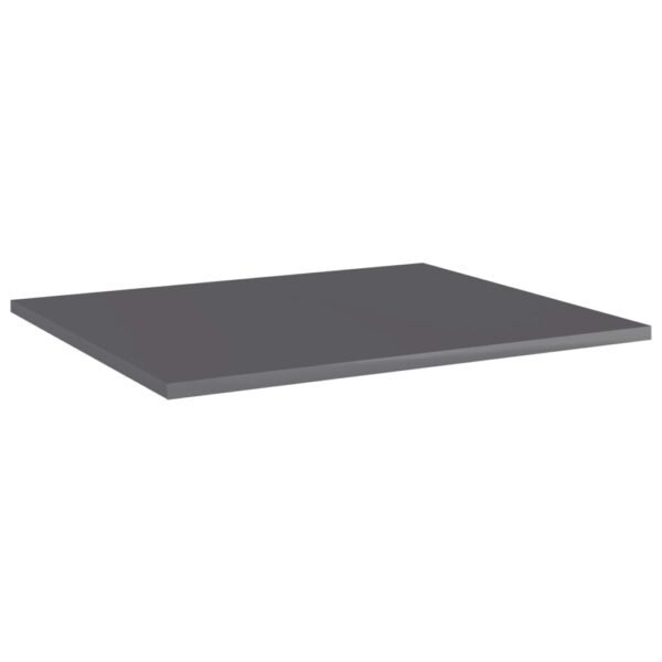 vidaXL Bookshelf Boards 8 pcs High Gloss Gray 23.6"x19.7"x0.6" Engineered Wood - Image 2