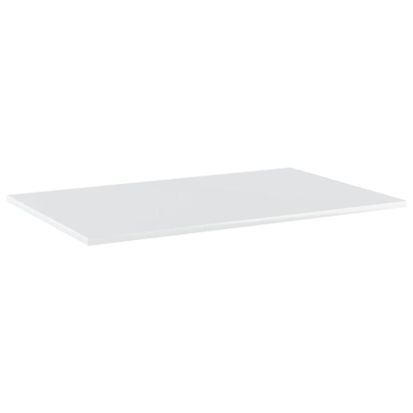 vidaXL Bookshelf Boards 4 pcs High Gloss White 31.5"x19.7"x0.6" Engineered Wood - Image 2