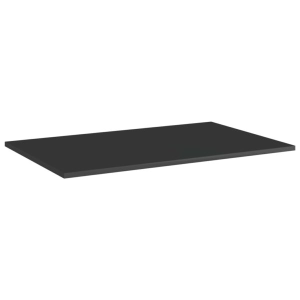 vidaXL Bookshelf Boards 4 pcs High Gloss Black 31.5"x19.7"x0.6" Engineered Wood - Image 2