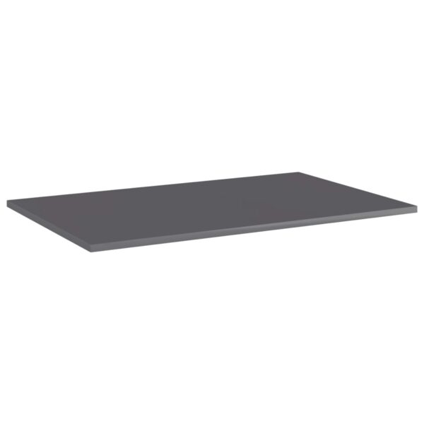 vidaXL Bookshelf Boards 4 pcs High Gloss Gray 31.5"x19.7"x0.6" Engineered Wood - Image 2