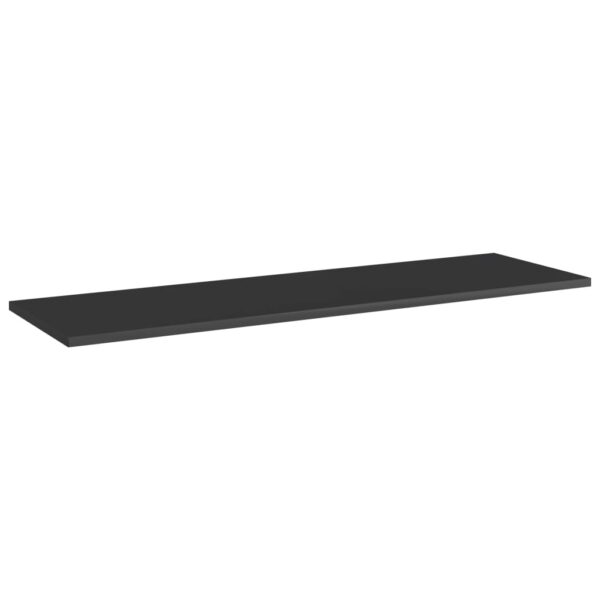 vidaXL Bookshelf Boards 8 pcs High Gloss Black 39.4"x11.8"x0.6" Engineered Wood - Image 2