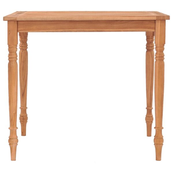 vidaXL Batavia Table 33.5"x33.5"x29.5" Solid Teak Wood - Image 2