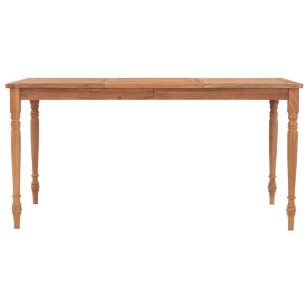 vidaXL Batavia Table 59.1"x35.4"x29.5" Solid Teak Wood - Image 2