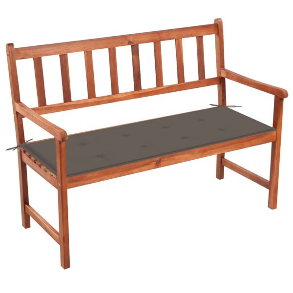 vidaXL Patio Bench with Cushion 47.2" Solid Acacia Wood