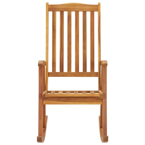 vidaXL Rocking Chair with Cushions Solid Acacia Wood - Image 3