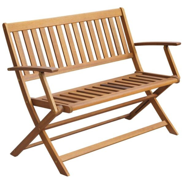 vidaXL Patio Bench with Cushion 47.2" Solid Acacia Wood - Image 2