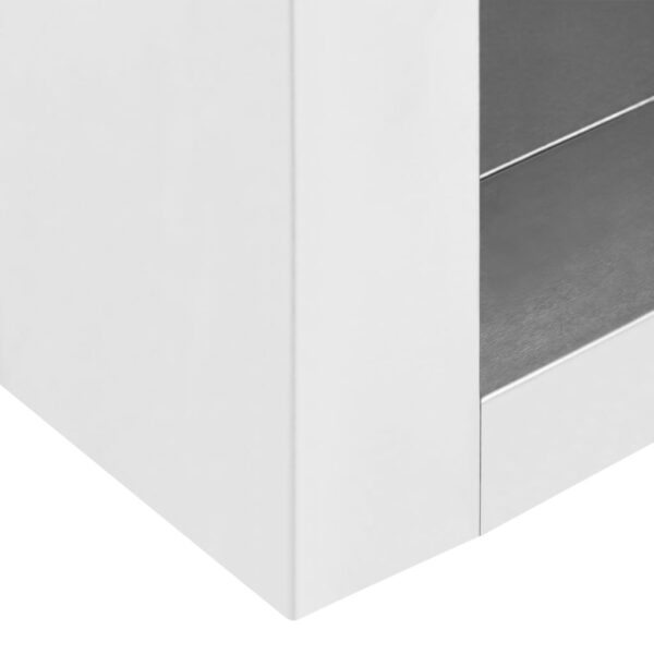 vidaXL Kitchen Wall Cabinet 35.4"x15.7"x19.7" Stainless Steel - Image 6