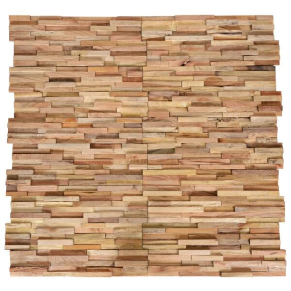 vidaXL 3D Wall Cladding Panels 10 pcs 11.6 ftÂ² Solid Wood Teak