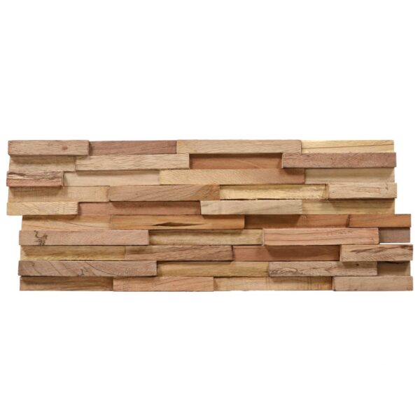 vidaXL 3D Wall Cladding Panels 10 pcs 11.6 ftÂ² Solid Wood Teak - Image 4