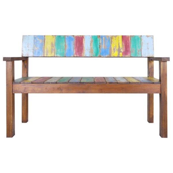 vidaXL Bench 45.3" Solid Reclaimed Wood - Image 2