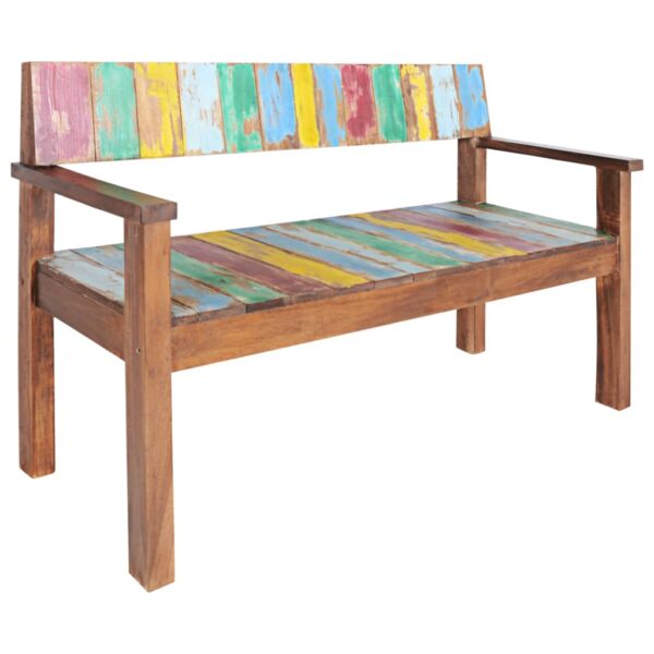 vidaXL Bench 45.3" Solid Reclaimed Wood - Image 9