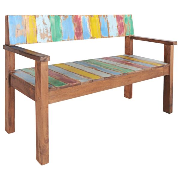 vidaXL Bench 45.3" Solid Reclaimed Wood - Image 10