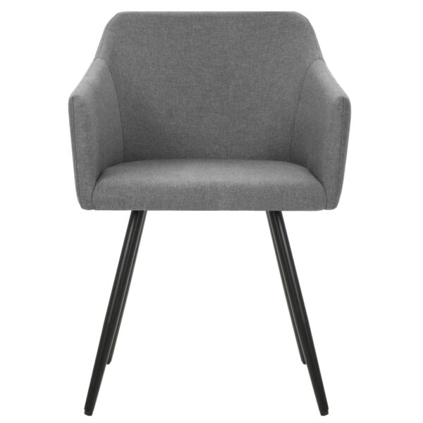 vidaXL Dining Chairs 4 pcs Light Gray Fabric - Image 3