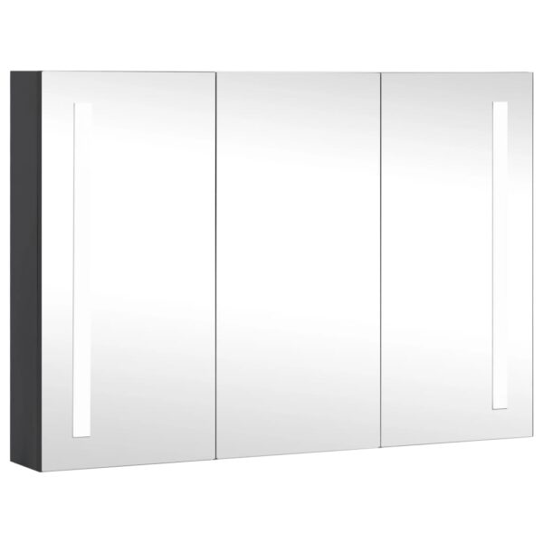 vidaXL LED Bathroom Mirror Cabinet 35"x5.5"x24.4" - Image 2