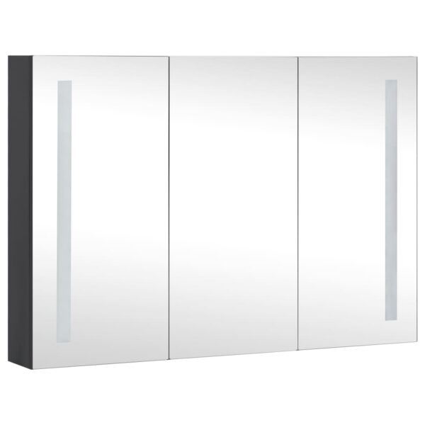 vidaXL LED Bathroom Mirror Cabinet 35"x5.5"x24.4" - Image 3