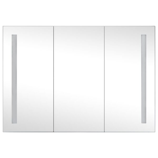 vidaXL LED Bathroom Mirror Cabinet 35"x5.5"x24.4" - Image 4