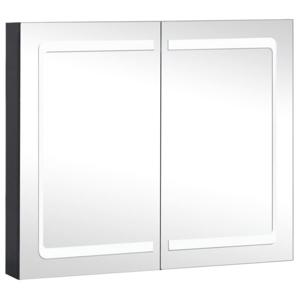 vidaXL LED Bathroom Mirror Cabinet 31.5"x4.8"x26.8" - Image 2