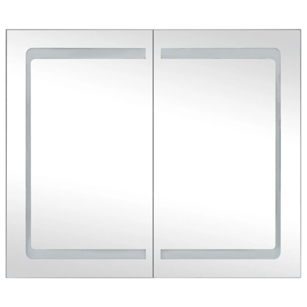 vidaXL LED Bathroom Mirror Cabinet 31.5"x4.8"x26.8" - Image 4