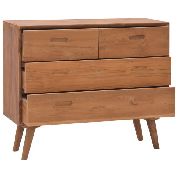 vidaXL Chest of Drawers 35.4"x13.8"x29.5" Solid Teak Wood - Image 5