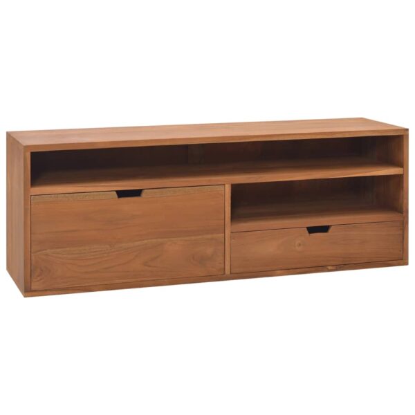 vidaXL TV Stand 43.3"x11.8"x15.7" Solid Wood Teak