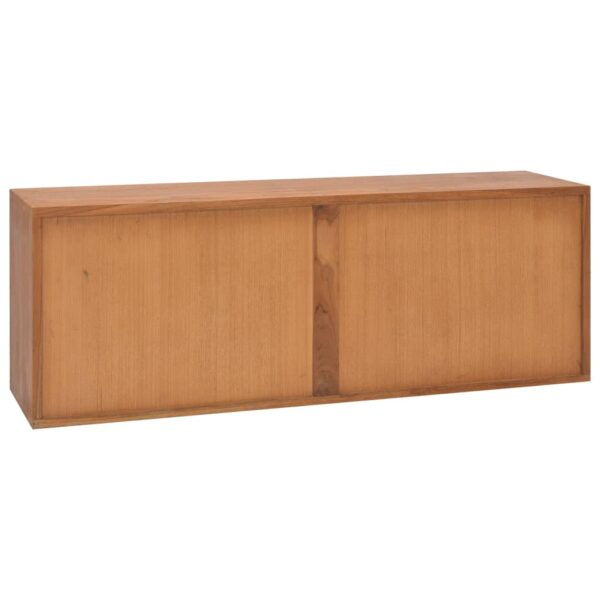 vidaXL TV Stand 43.3"x11.8"x15.7" Solid Wood Teak - Image 4