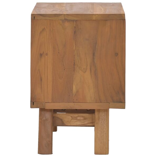 vidaXL Bedside Cabinet 15.7"x11.8"x17.7" Solid Teak Wood - Image 4