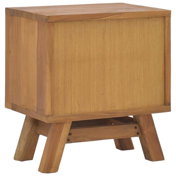 vidaXL Bedside Cabinet 15.7"x11.8"x17.7" Solid Teak Wood - Image 5