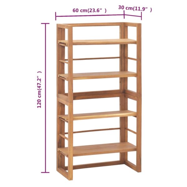 vidaXL Shelving Unit 23.6"x11.8"x47.2" Solid Teak Wood - Image 8