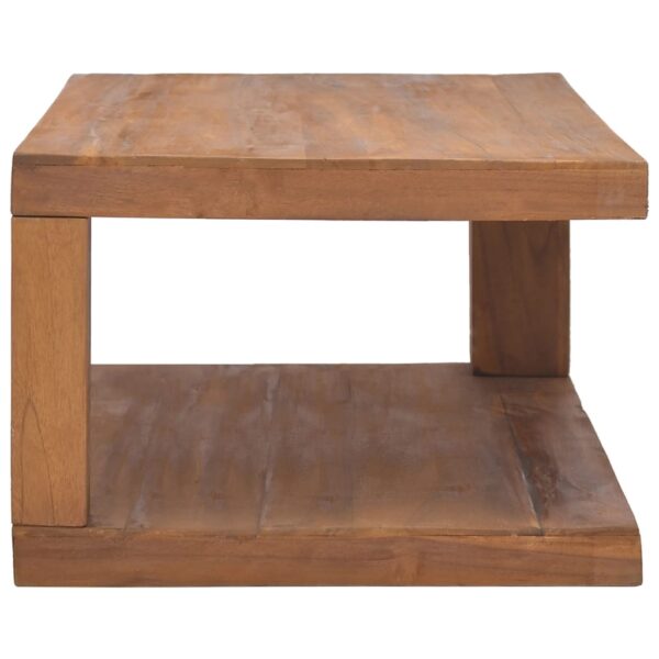 vidaXL Coffee Table 35.4"x19.7"x13.8" Solid Teak Wood - Image 4