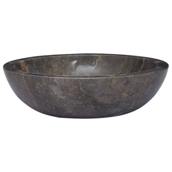 vidaXL Sink Gray Ã˜27.6"x4.7" Marble