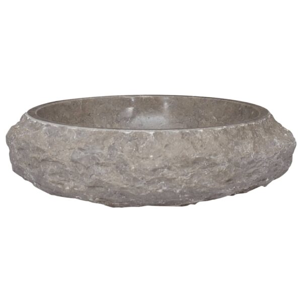 vidaXL Sink Gray Ã˜15.7"x4.7" Marble