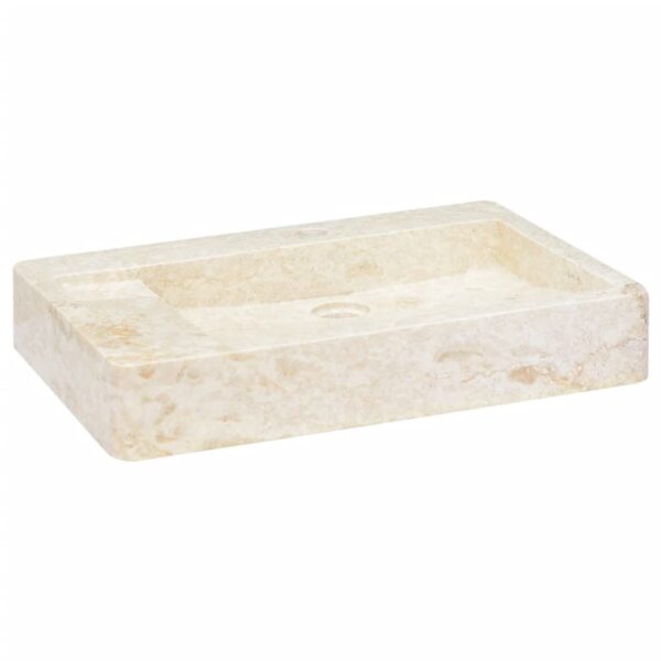 vidaXL Sink Cream 22.8"x15.4"x3.9" Marble