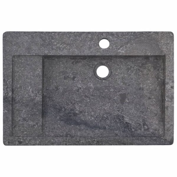 vidaXL Sink Gray 22.8"x15.4"x3.9" Marble - Image 10