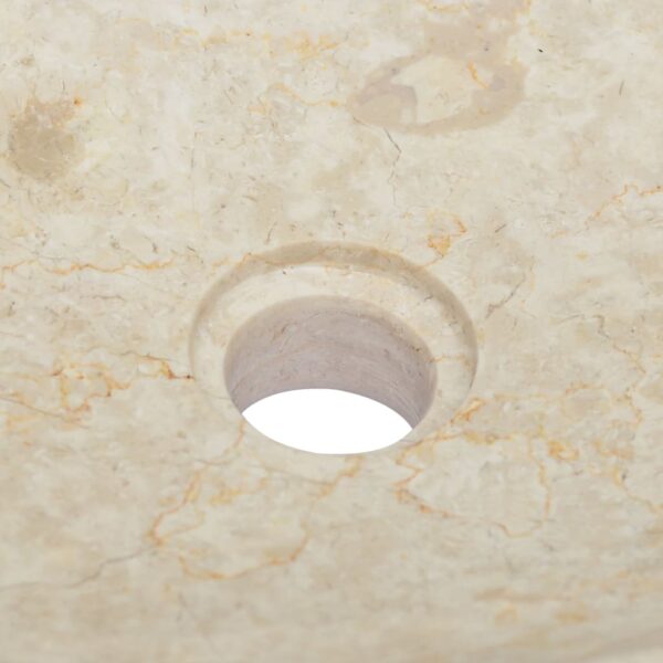 vidaXL Sink Cream 19.7"x13.8"x3.9" Marble - Image 6