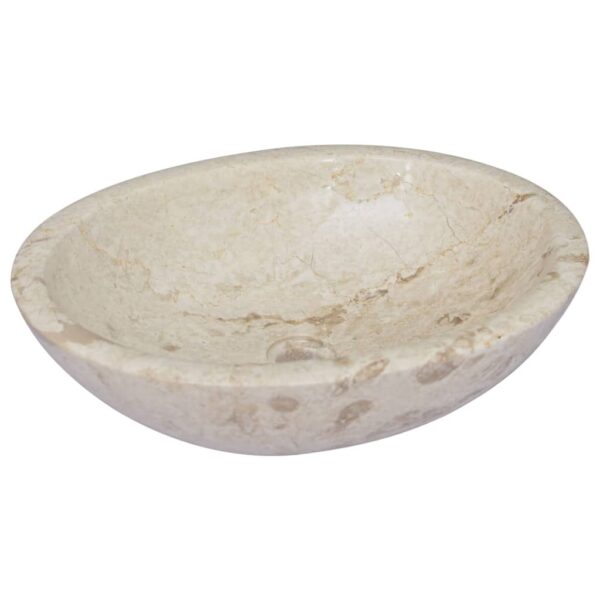 vidaXL Sink Cream 20.9"x15.7"x5.9" Marble - Image 2