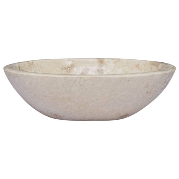 vidaXL Sink Cream 20.9"x15.7"x5.9" Marble - Image 3