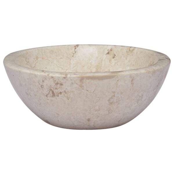 vidaXL Sink Cream 20.9"x15.7"x5.9" Marble - Image 4