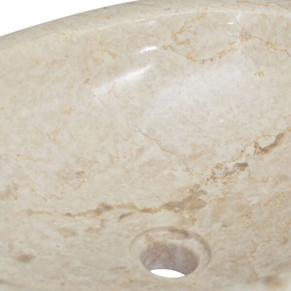 vidaXL Sink Cream 20.9"x15.7"x5.9" Marble - Image 6