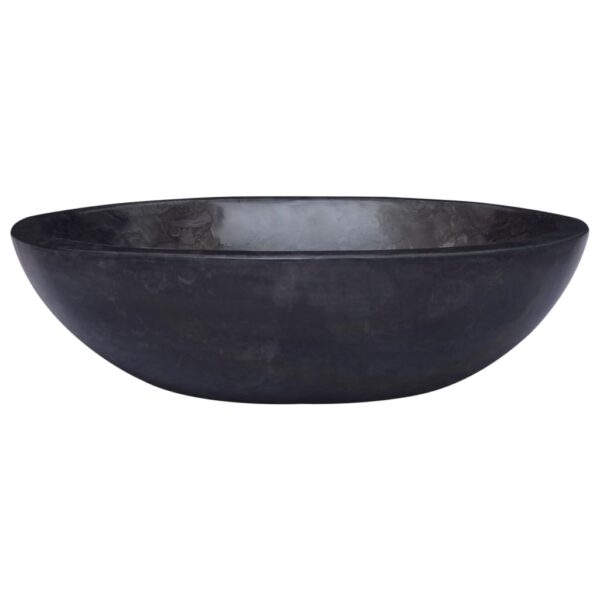 vidaXL Sink Black 20.9"x15.7"x5.9" Marble - Image 2