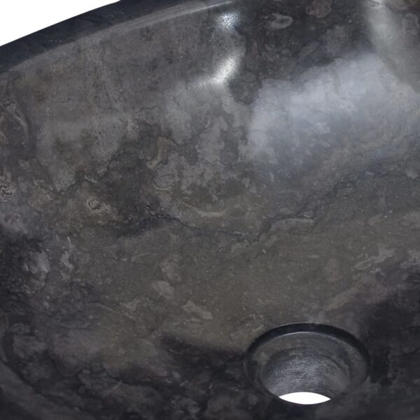 vidaXL Sink Black 20.9"x15.7"x5.9" Marble - Image 6