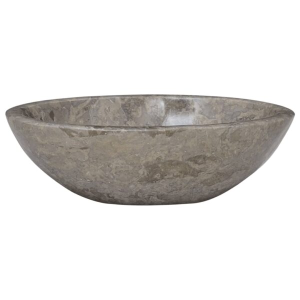 vidaXL Sink Gray 20.9"x15.7"x5.9" Marble - Image 2