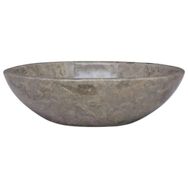 vidaXL Sink Gray 20.9"x15.7"x5.9" Marble - Image 4