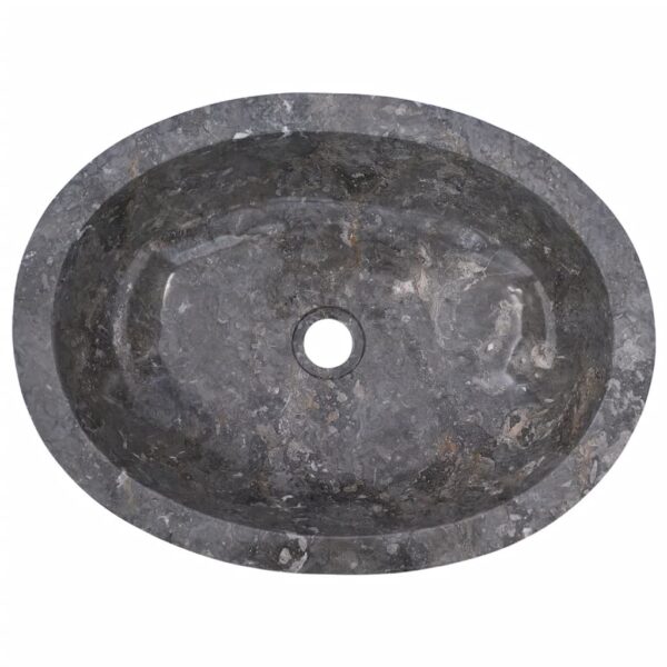 vidaXL Sink Gray 20.9"x15.7"x5.9" Marble - Image 10