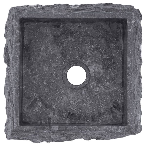 vidaXL Sink Gray 11.8"x11.8"x5.1" Marble - Image 8