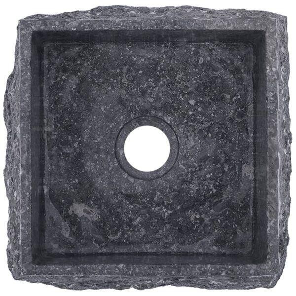 vidaXL Sink Gray 11.8"x11.8"x5.1" Marble - Image 9