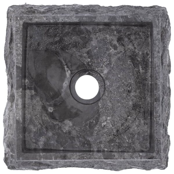 vidaXL Sink Gray 11.8"x11.8"x5.1" Marble - Image 10