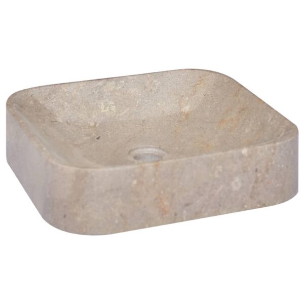 vidaXL Sink Gray 15.7"x15.7"x3.9" Marble